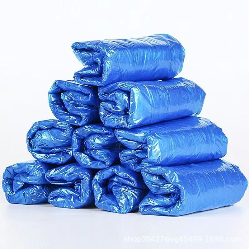 Factory spot disposable PE mechanism sleeve transparent blue white waterproof plastic sleeve 100/bag