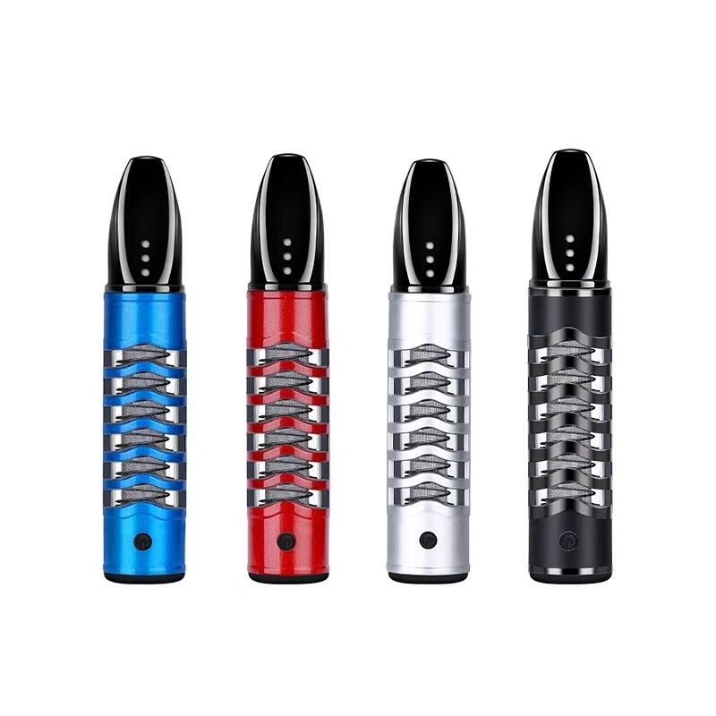 Electronic cigarette lighter lighter can be used for both thick and thin cigarettes with one-button cigarette lighter to store soot, heat insulation, protection and light feel.