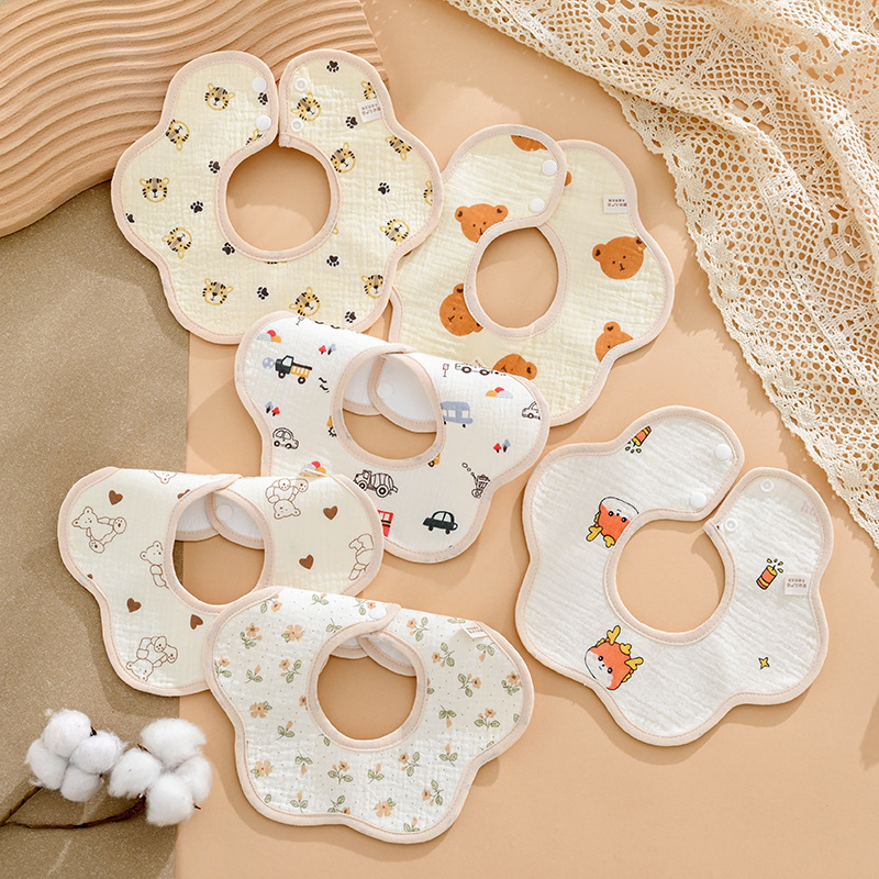 Нагрудник для мальчиков, водонепроницаемая салфетка из чистого хлопка