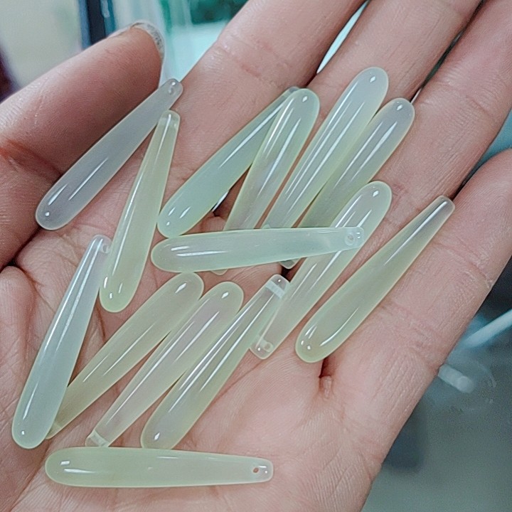 Natural Agate Long Water Drop Antique Style Earring Accessories Horizontal Hole Water Drop Agate Raw Stone DIY Jewelry Hot-Selling Red Agate