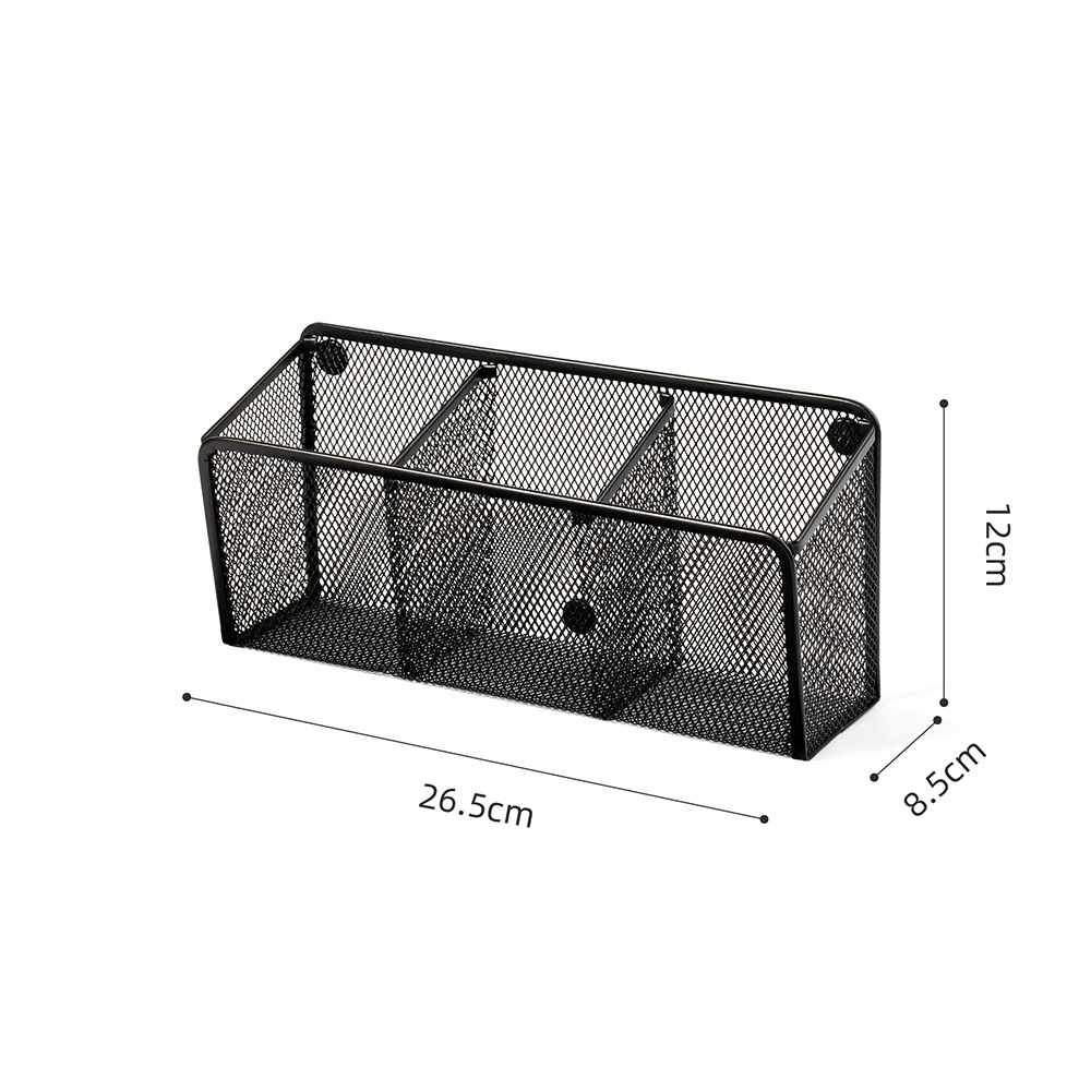 New multi-grid storage box metal desktop storage box cosmetics organizing box rectangular simple pen holder storage box