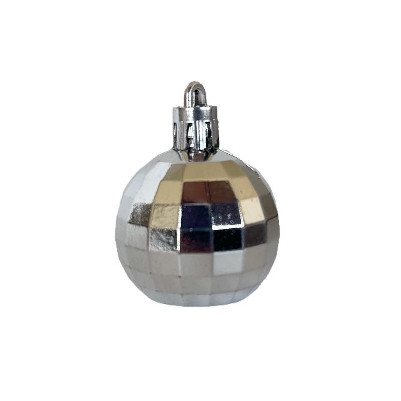 Bulk 3/4/5/6/8CM electroplating plastic square ball Christmas festival party decoration hanging ball Crafts accessories