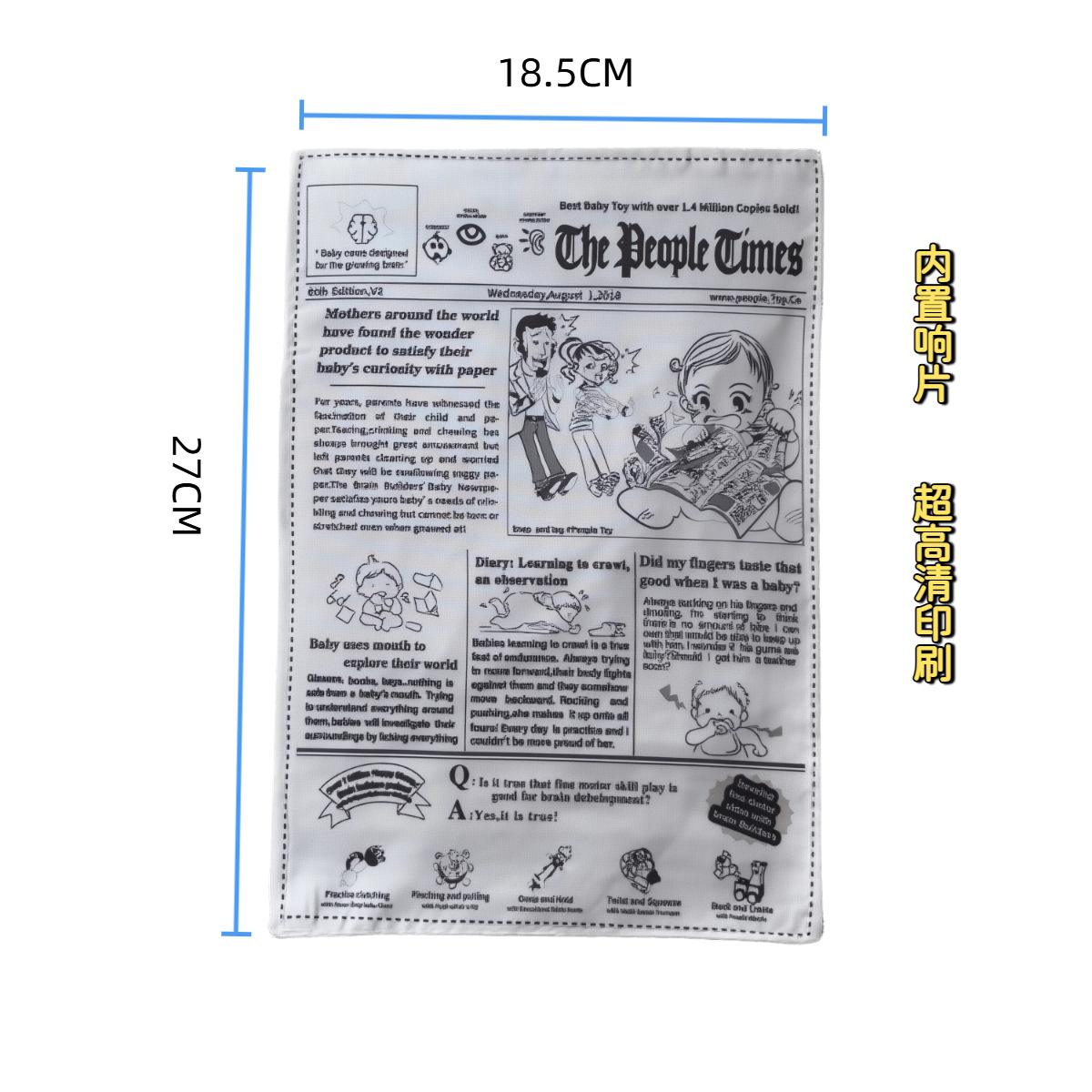 Pet Sound Relief Dog Toy Rattle Paper Newspaper Artificial Rattle Newspaper Playing Card Toy Training Teeth Grinding