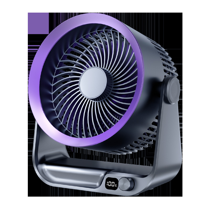 New Desktop Fan Air Circulation Fan Office Home USB Charging 4000 Milli Silent Fan Strong Wind