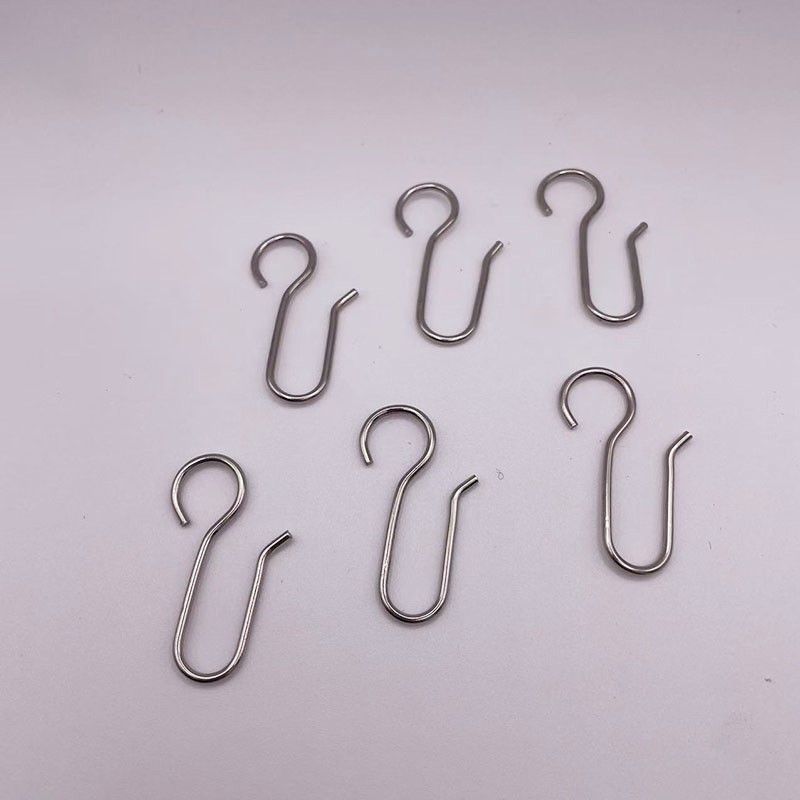 Curtain hook stainless steel S hook shower curtain hook metal hook convenient and simple