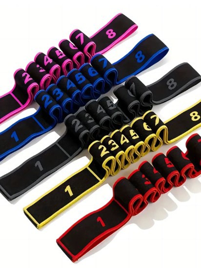 Spot Yoga Stretching Belt Digital Segmented Dance Shaping Body Elastic Rope Posture Training Auxiliary Resistance Stretching