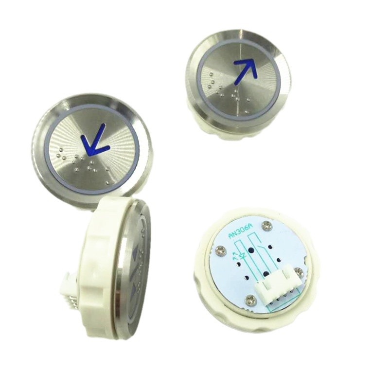 Elevator button Hitachi button AN306A/KA122T/AN102/TA001 blue light/red light/diameter 37mm