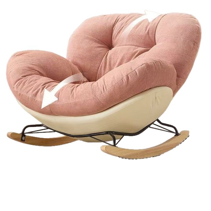 Lazy Lounge Chair, Casual Cream Style, Girls Can Lie down and Sleep, Single Sofa, Balcony Living Room, Cloud Sofa, Rocking Chair