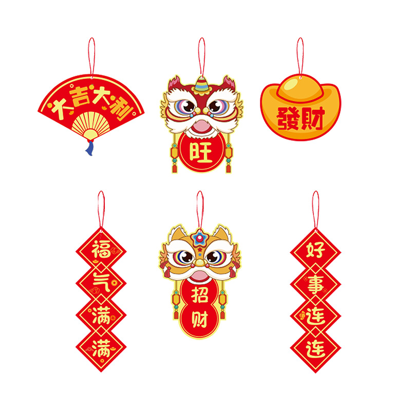 2026 New Year Small Ornaments Housewarming Indoor Bonsai Year of the Horse Pendants Spring Festival Decorations Green Plant Pendants Cards