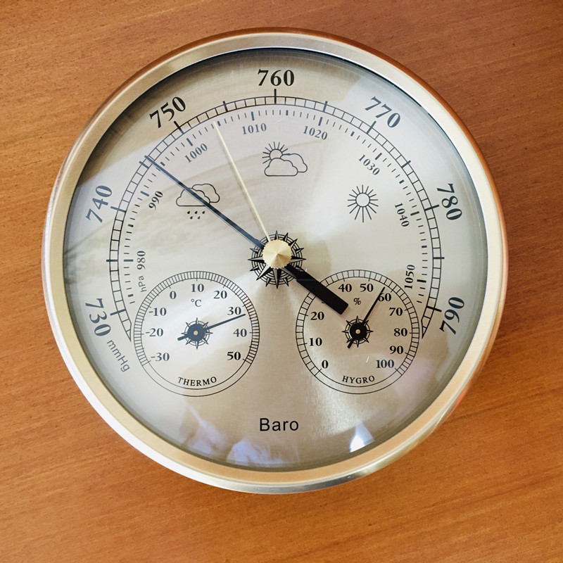 Large barometer thermometer hygrometer weather station home garden 9392THB export for many years quality best-selling