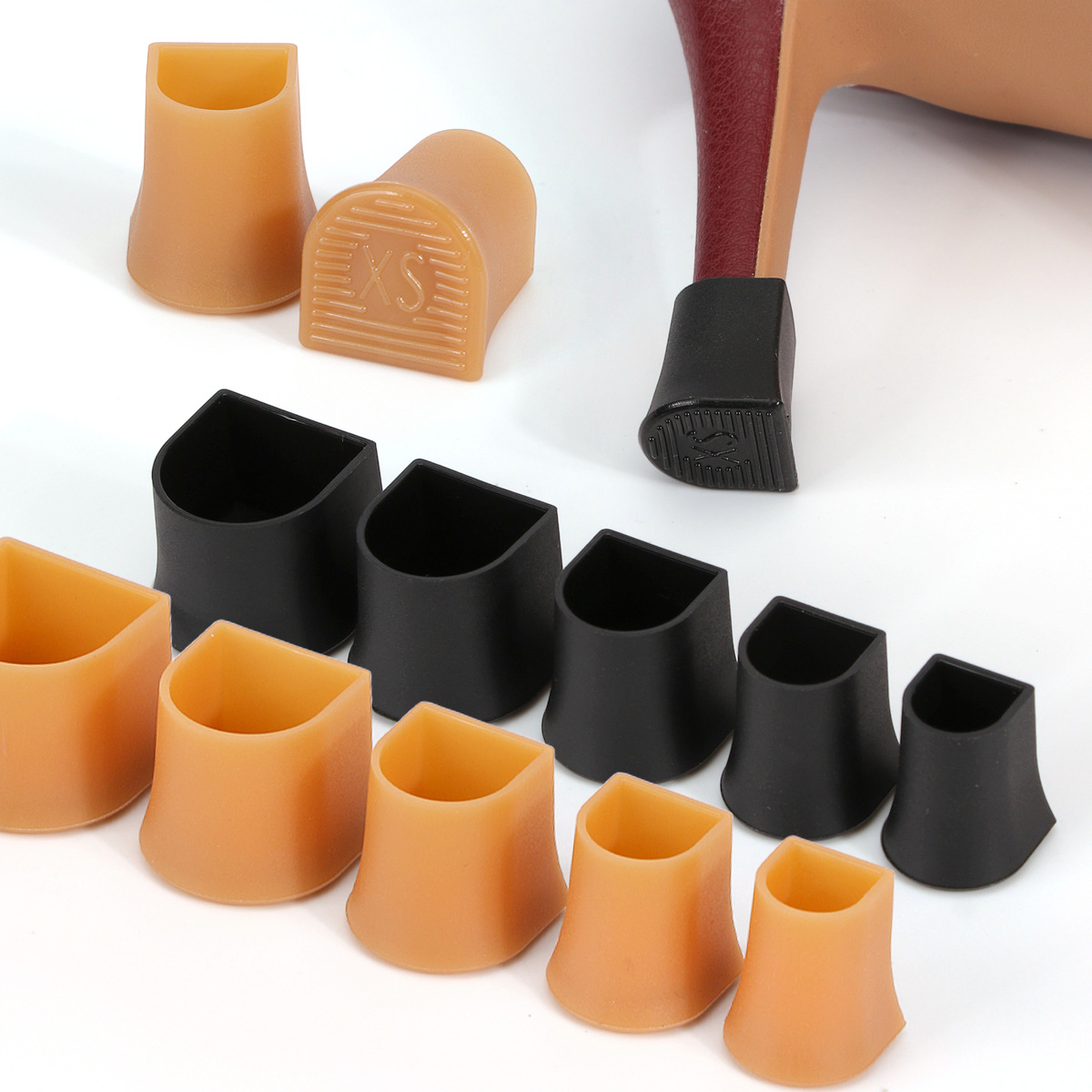 Women's High-heeled Shoes Non-slip Silent Heel Protective Cover Silencer Artifact Anti-rattle Pad Accessories Heel Replacement Heel Stiletto