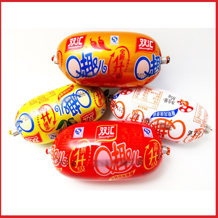 Сосиска Шуанхуй Q смешанная 70г/шт, лапша, 40 штук в упаковке, 4 вкуса, срок хранения 90 дней