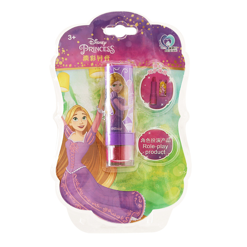Disney children's lipstick cosmetics suit girls baby colorful lip balm primary school princess toys