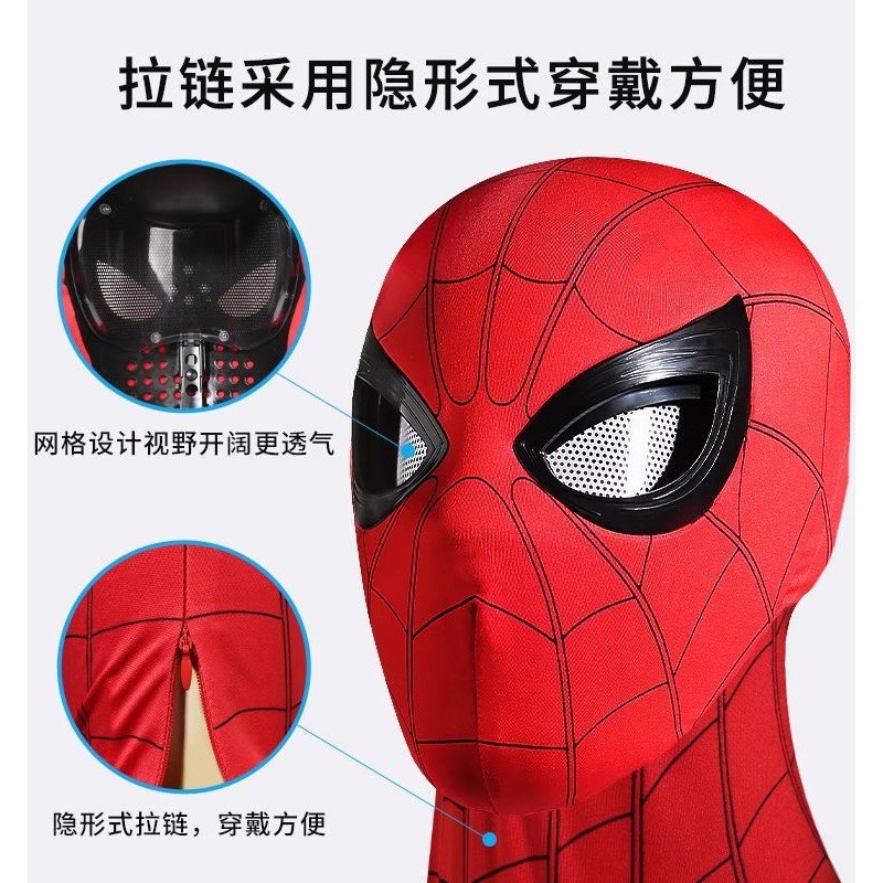 Spider-Man Hood Helmet Eyes Movable Cartoon Holiday Cos Mask Kidsren Adult Gift Full Face Mask