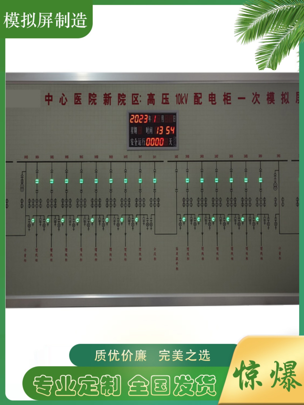 Комната с имитацией экрана, имитация экрана, настенный мозаичный экран, схема подстанции, система имитации экрана, схема тяги