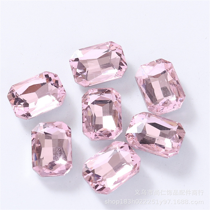 Rectangular Crystal Glass Diamond Claw Diamond DIY Hairpin Hair Hoop Jewelry Accessories Hole Shoe Headscarf Hat Accessories Glass