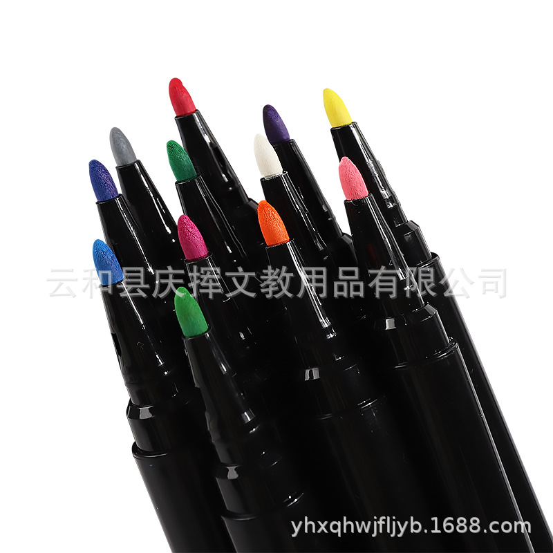 Water Chalk Acrylic Children Graffiti Blackboard Pen Dust-free Liquid Chalk LED Light Board Pen Fluorescent Color Pen