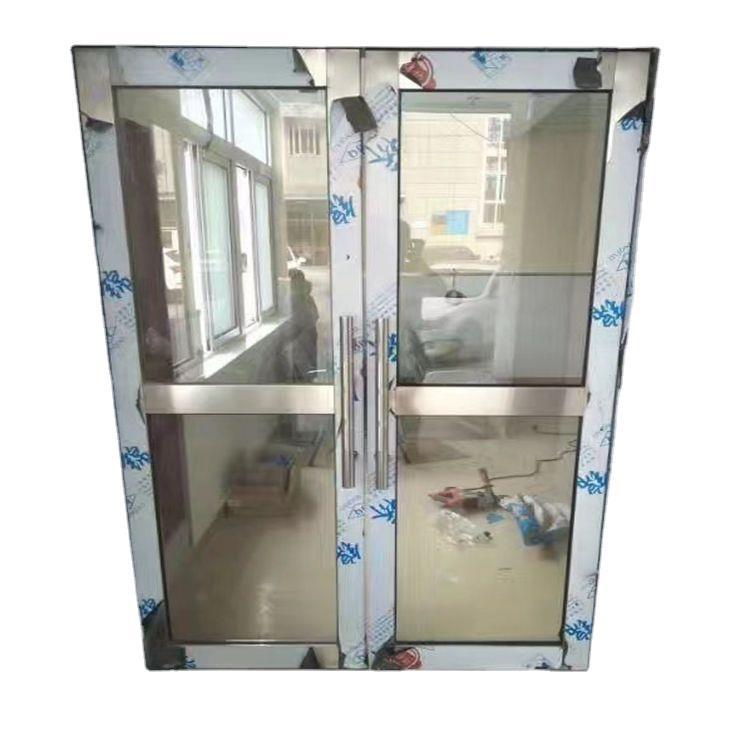 Shanghai Stainless Steel Glass Door 304 Rose Gold Steel Fire Door Floor Spring Door Aluminum Alloy Door
