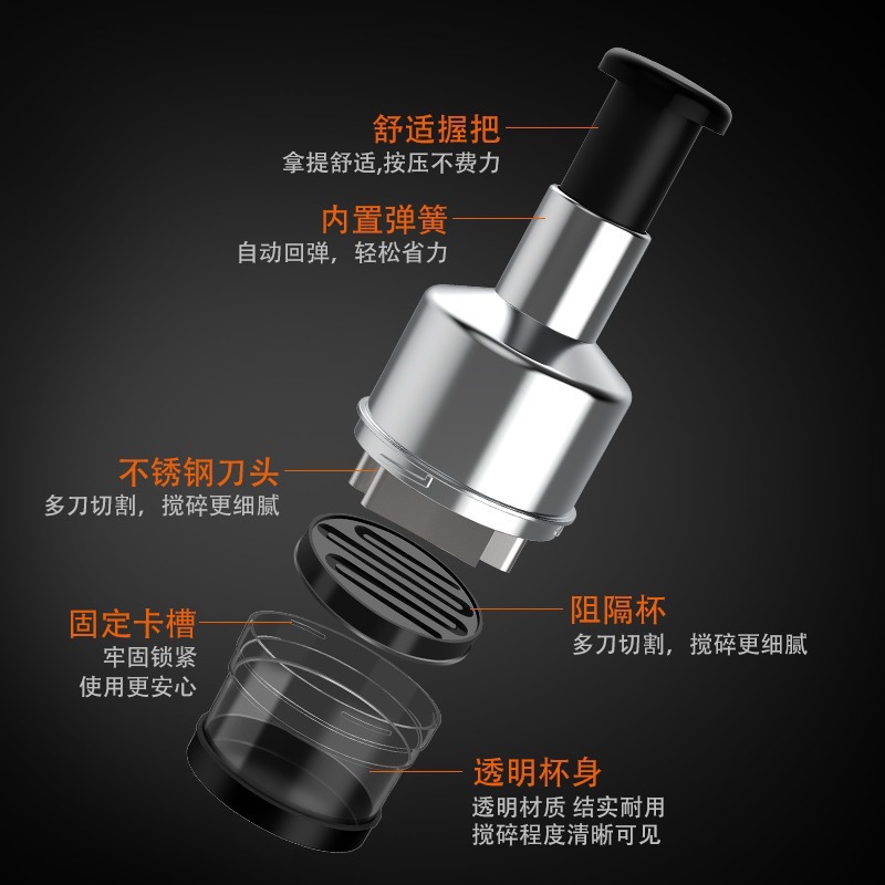 Clap knife multi-function garlic cutter vegetable cutter manual clap knife kitchen supplies household stainless steel garlic tamping artifact