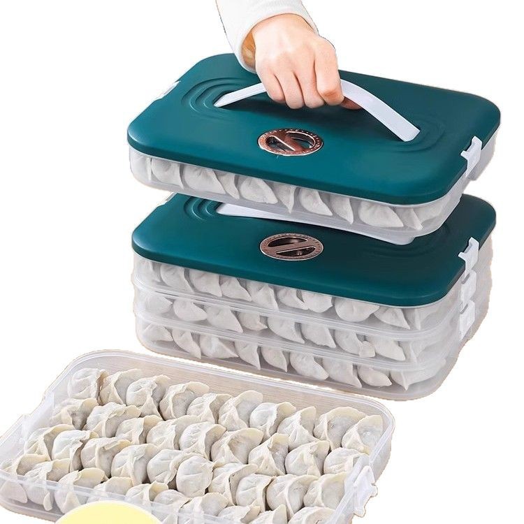 Household Food-Grade Refrigerator Freezer Special Popular Sealed Fresh-Keeping Quick-Frozen Multi-Layer Food Storage Box Dumpling Box