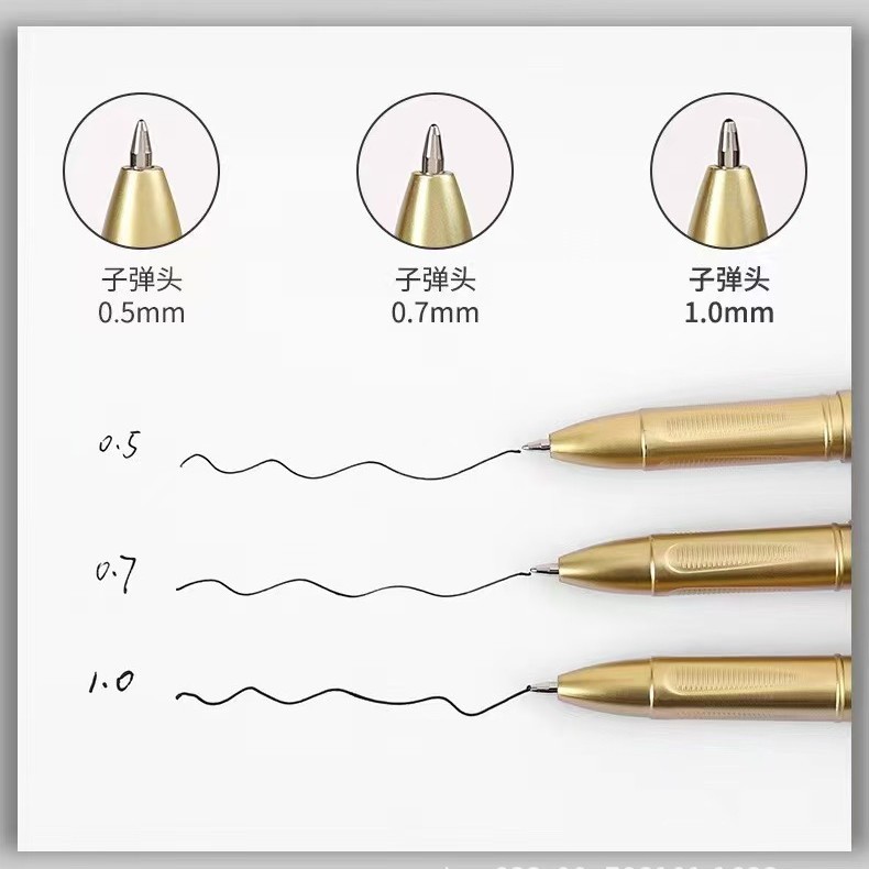 Large Capacity Gel Pen 0.5/0.7/1.0 Bullet Black Frosted Office Sign Pen Student Examination Pen