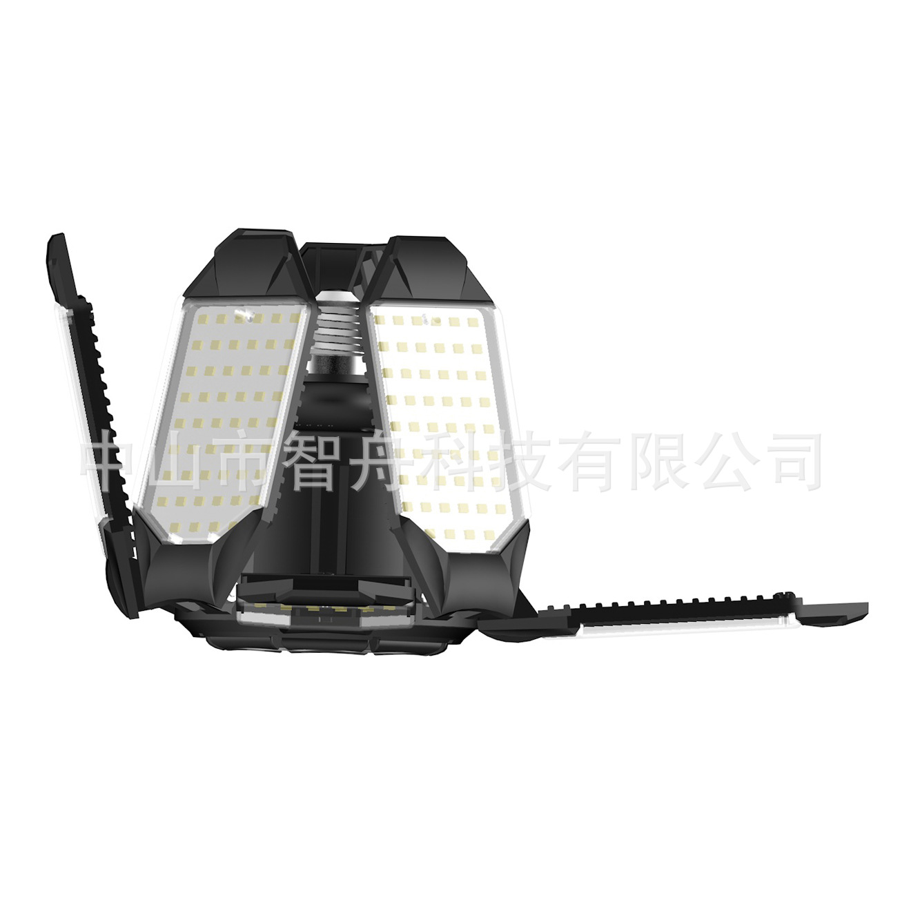 Cross-Border New Product Factory private Model 8 1 six-leaf eight-leaf garage lamp folding deformation LED mining lamp warehouse garage