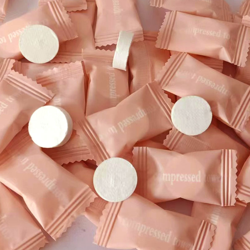 Compressed Towel English Packaging Large Wholesale Factory Hotel Travel Makeup Remover Cleansing Towel Disposable Face Wash Towel
