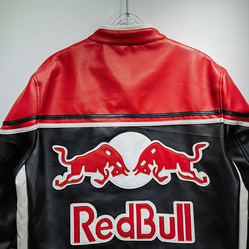 F1 Racing Suit Red Bull Leather Jacket Harley Motorcycle Riding Suit Motorcycle Jacket Short Cotton