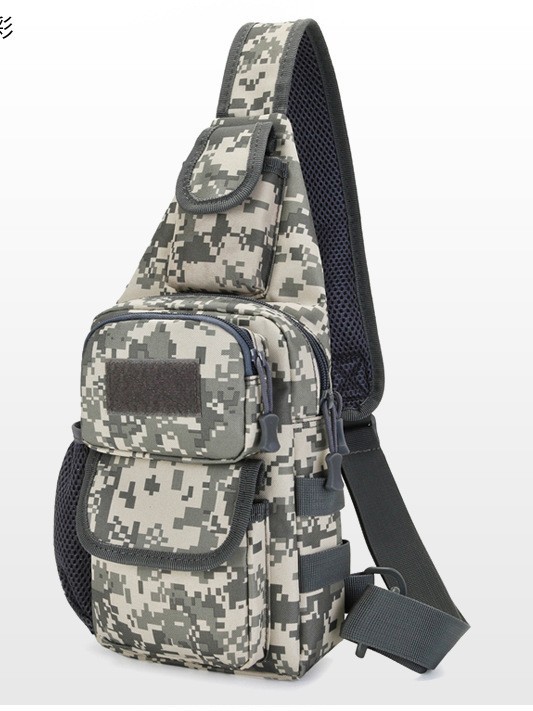 Men's Military Fan Outdoor Travel Multifunctional Tactical Chest Bag High Quality High-Value Camouflage One-Shoulder Cross-Body Backpack