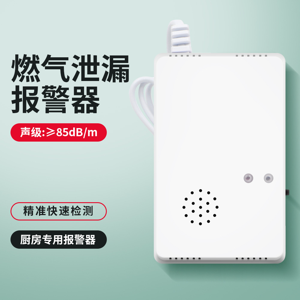 Wall-mounted combustible gas leak alarm household gas detection alarm kitchen restaurant gas natural gas