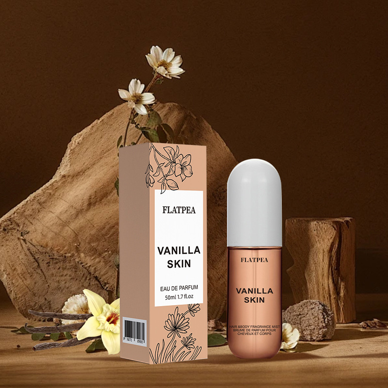 Cross-Border Popular Vanilla Coconut Perfume 50ml Spray Long-Lasting Fragrance Alcohol-Free Mild Manufacturer Ready Stock Quick Delivery