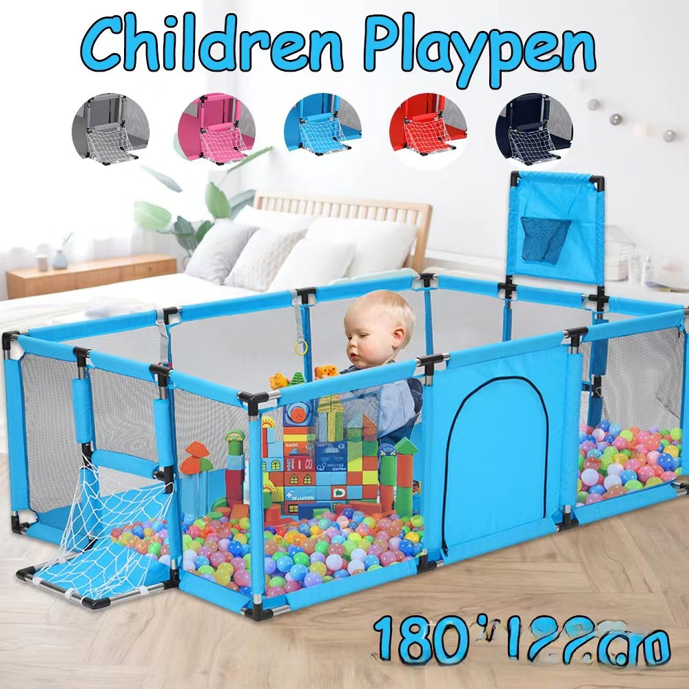 Upgraded Rectangular Football Frame, Basketball Frame, Children's Play Fence, Indoor Ball Pool, Parent-Child Interaction