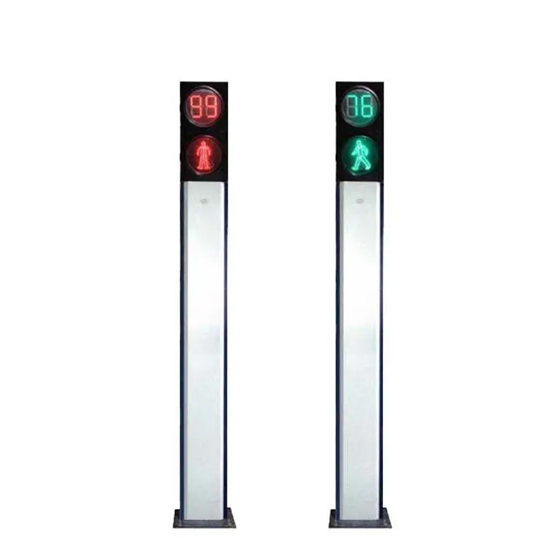 Manufacturer Wholesale Human Running Signal Light Solar Road Countdown Traffic Light Column Integrated Traffic Warning Light