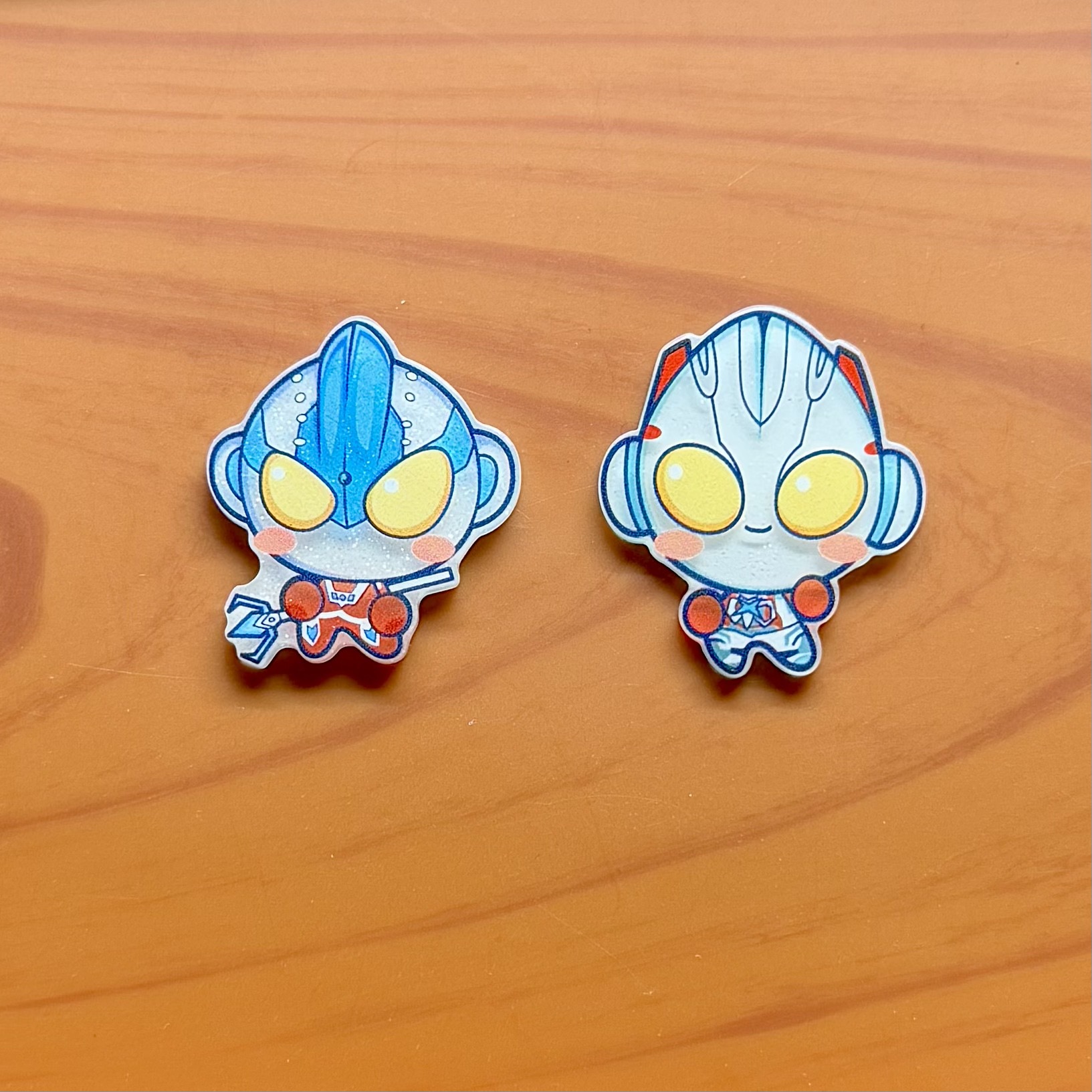 Acrylic cute cartoon Ultraman series diy jewelry accessories patch children's badge brooch wholesale