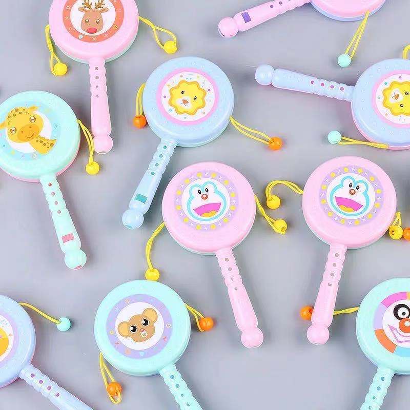 Rattle Toy Rotary Drum Drum Wholesale Sound Boy Rotary Drum Rattle Music Drummer Girl Toy Rotary Hand Rocker