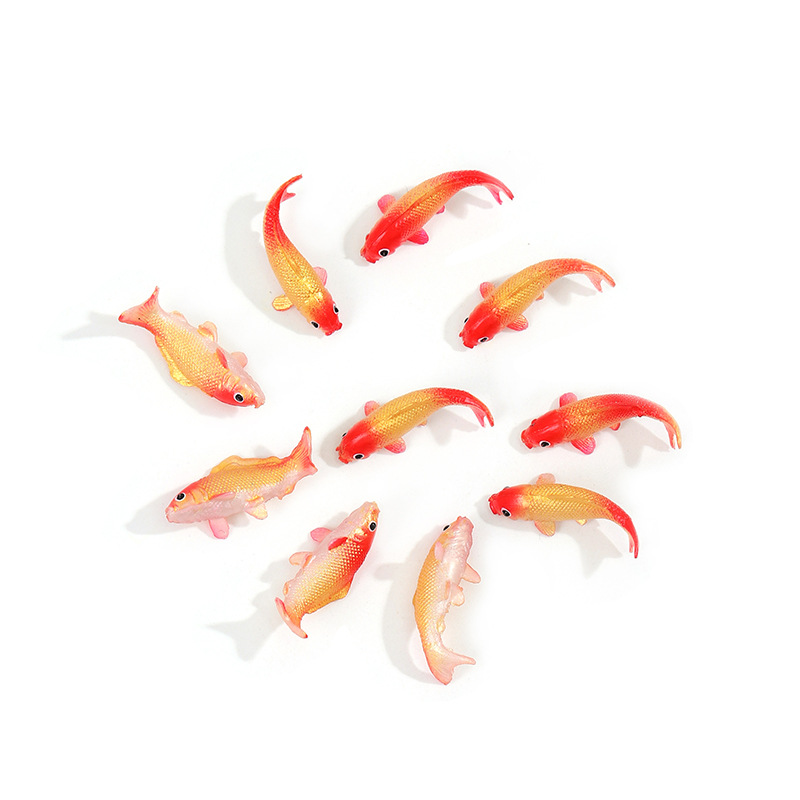 Simulated Mini Pvc Koi Model DIY Cream Glue Handmade Jewelry Accessories Material Miniature Scene Landscaping Ornaments