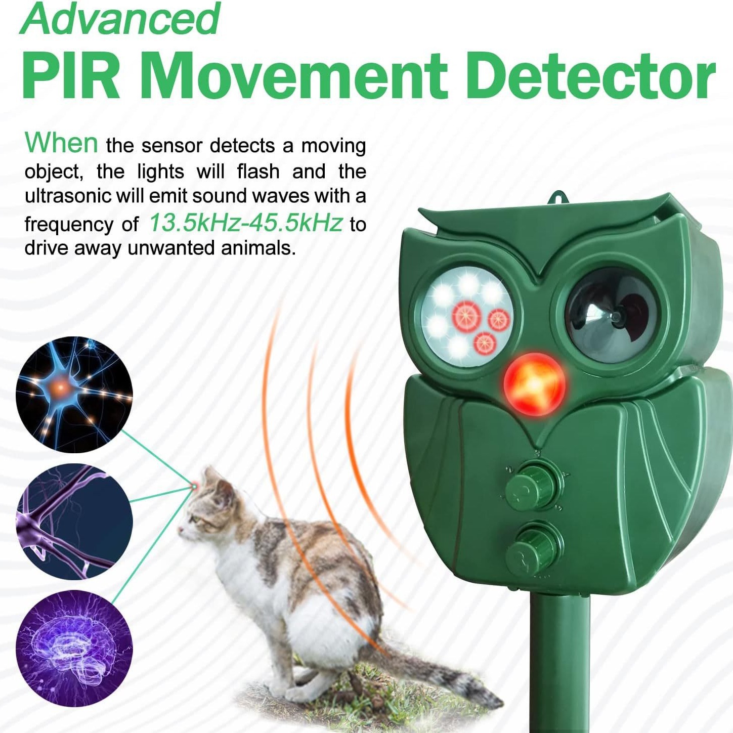 Solar mouse repellent ultrasonic bird repellent dog repellent cat repellent garden snake repellent animal repellent