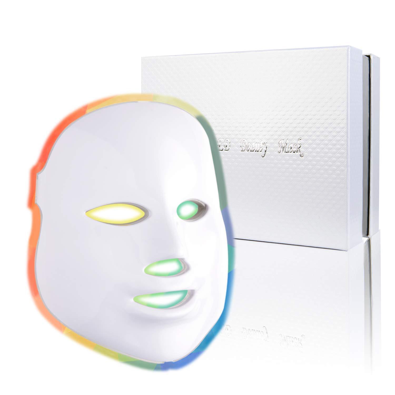 7-Color Light Mask Instrument Beauty Mask Mask Instrument Photon Rejuvenation Whitening Mask Home Led Light