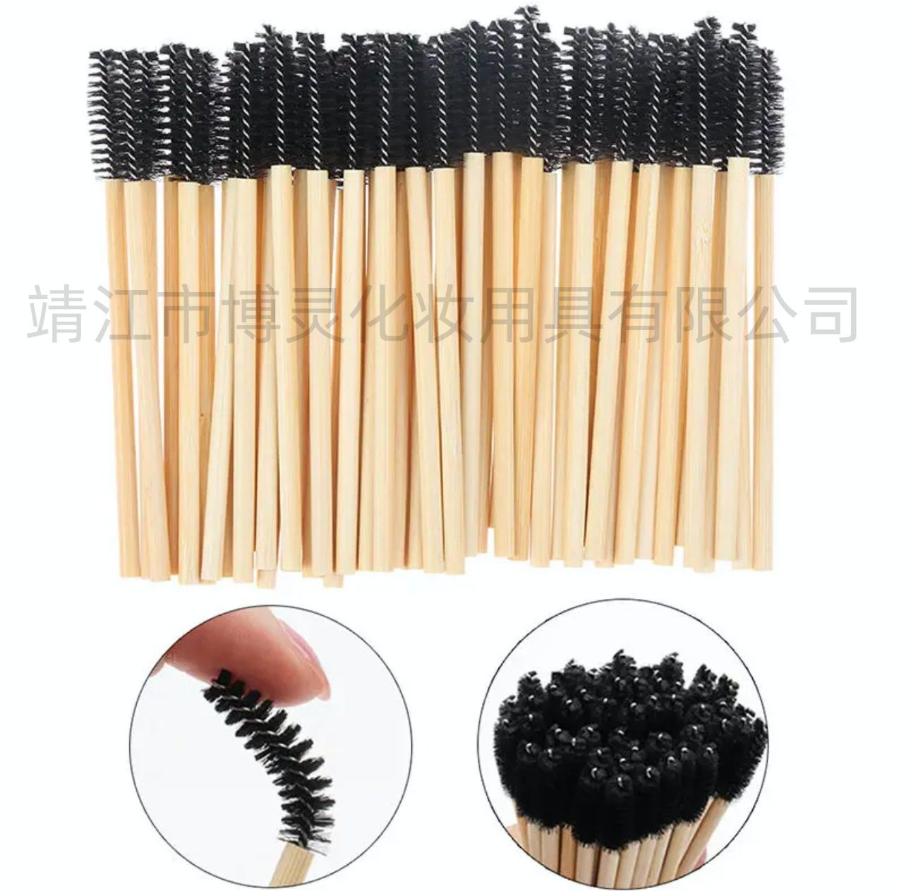 Factory wholesale disposable solid bamboo mascara brush eyeliner lip brush lip line