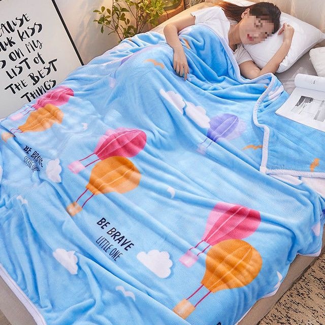 Thickened Quick-Warming Flannel Sheets Double-Sided Fleece Blanket Throw Blanket Leisure Blanket Coral Fleece Sheets