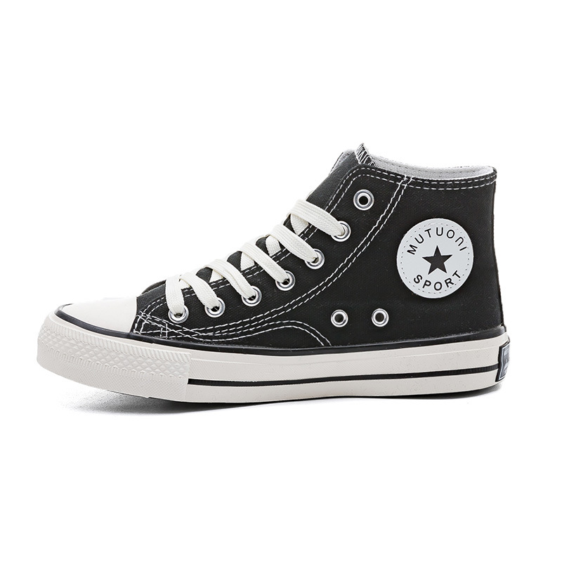 1970s High-top Reprinted Canvas Shoes Women's Korean-style ins All-match Casual Sneakers Vulcanized Rubber Shoes Men's and Women's Couple's Shoes