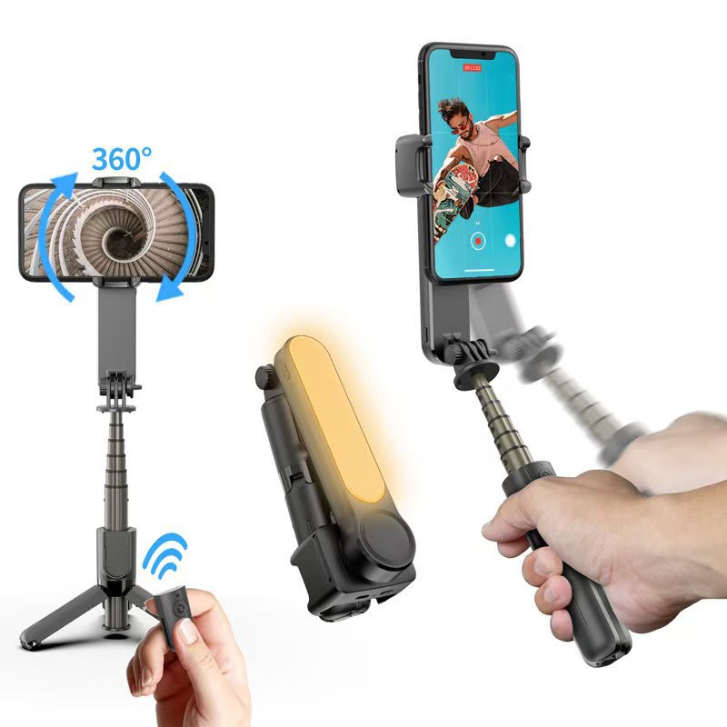 Manufacturer Wholesale Q35 L09 Q18 Mobile Phone Gimbal Stabilizer Anti-Shake Bluetooth Selfie Stick Vlog Live Streaming Bracket