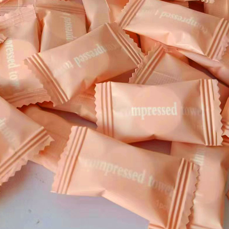 Компрессированное полотенце с английской упаковкой, большое, оптовая продажа, для отелей, для снятия макияжа, одноразовое