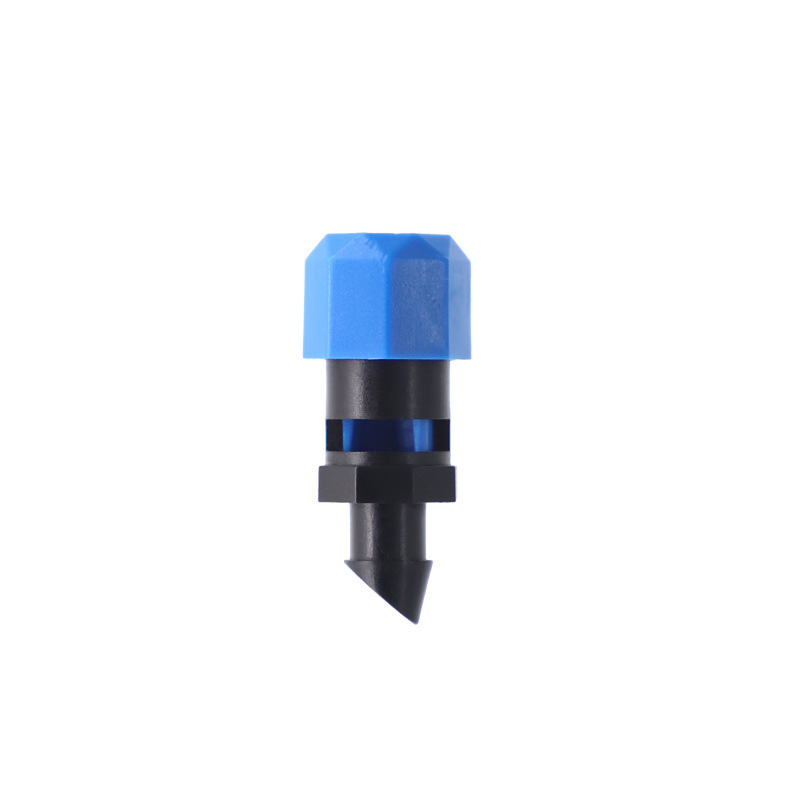 Agricultural Garden Irrigation Adjustable Flow Blue Dripper 0-260L Pressure Compensated Drip Cap Dripper