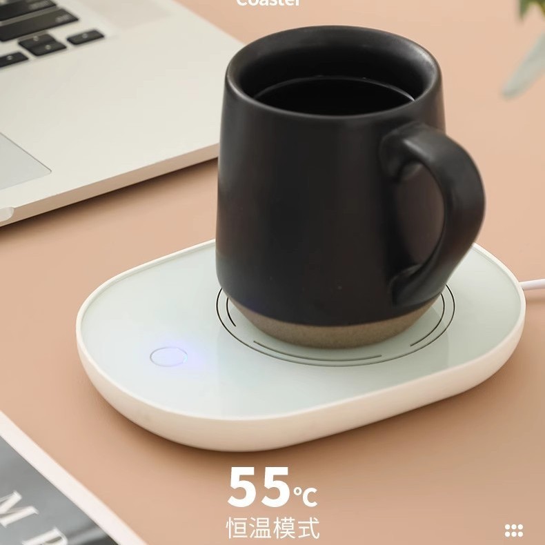 Heated Coaster with 55-Degree Constant Temperature Adjustable for Home Use, Keeps Warm Water Cup Base, Smart Hot Milk Constant Temperature
