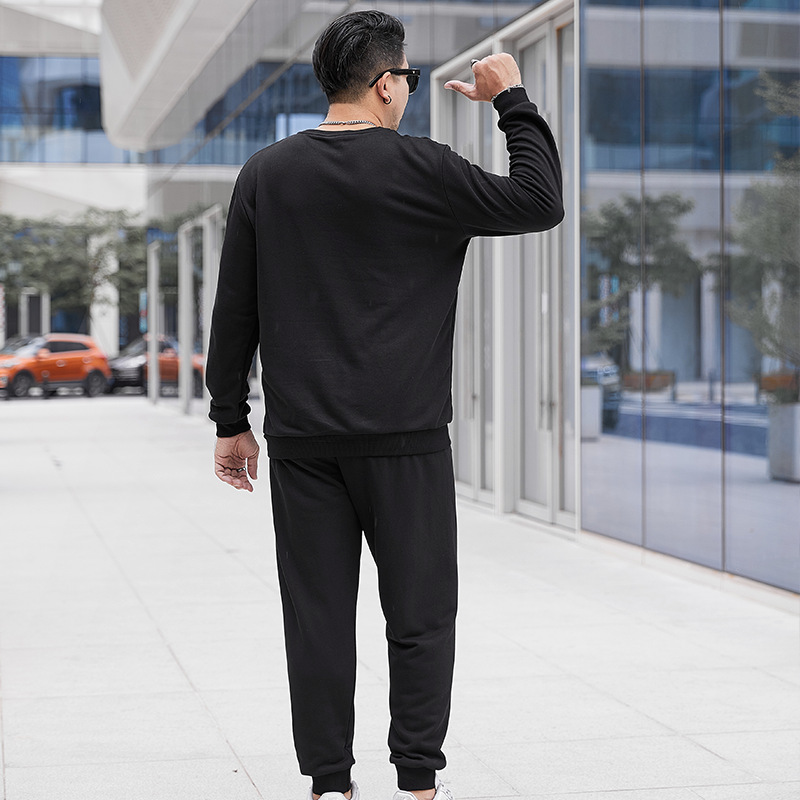 DW1005-DK2005 extra large size 400kg sports cotton tall lengthened suit fat man sweater pants men