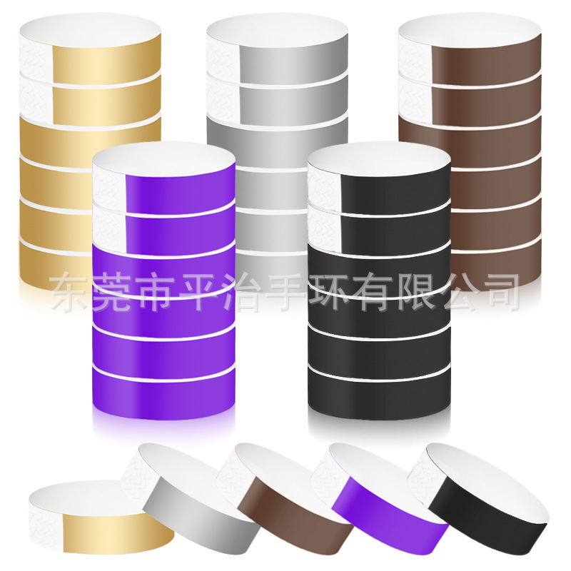 Disposable Wristbands for Concert Identification, Children's Playground Synthetic Paper Waterproof Wristbands, Cross-Border Supply