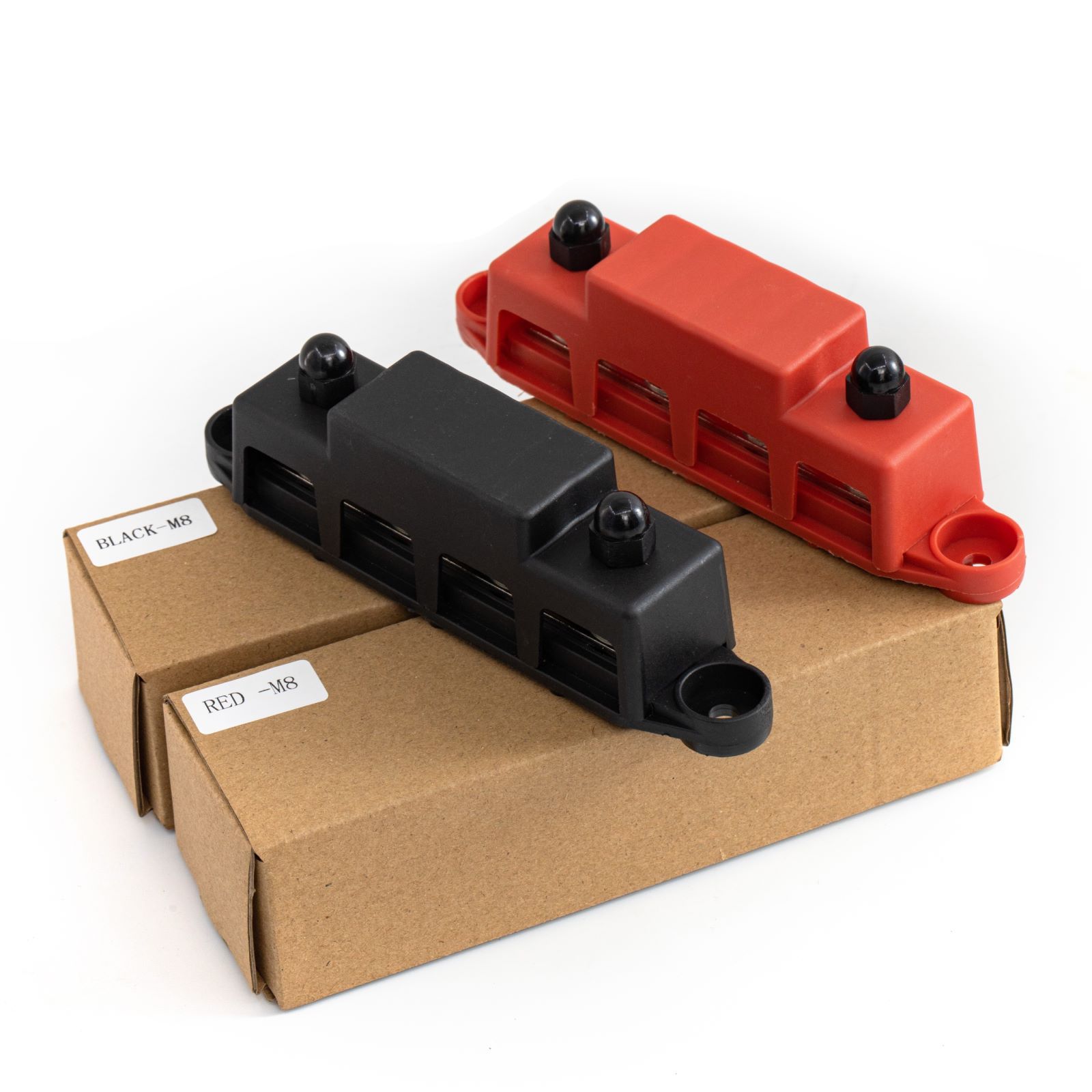 RV ship Bus Bar M8M10 high current connection stud Red Black 4 stud distribution block bus
