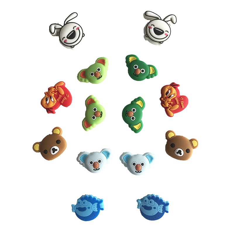 Cartoon animal cat shock absorber silicone tennis racket shock absorber stereo shock absorber 3D tennis racket built-in shock absorber