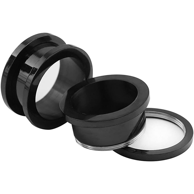 Foreign trade hot selling stainless steel pulley auricle vacuum electroplating ear expander punk style body piercing ear studs ear jewelry